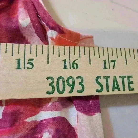 Chloe+Rene Women’s Pink Floral Sleeveless VNeck Ribboned Straps Maxi Dress 👗 - Picture 9 of 10